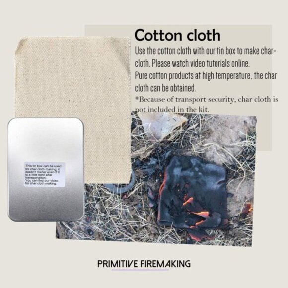 Pskook Fire Starter Flint Rock and Steel Striker Kit - Picture 2 of 5